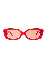 Magda Butrym Magda16 Sunglasses in Red, view 1, click to view large image.