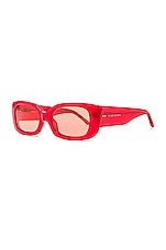 Magda Butrym Magda16 Sunglasses in Red, view 2, click to view large image.