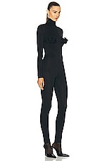 Magda Butrym Long Sleeve Jumpsuit in Black, view 2, click to view large image.