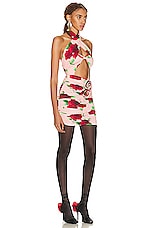 Magda Butrym Sleeveless Mini Dress in Pink Print, view 2, click to view large image.