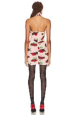 Magda Butrym Sleeveless Mini Dress in Pink Print, view 3, click to view large image.
