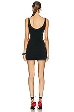 Magda Butrym Cut Out Mini Dress in Black, view 3, click to view large image.