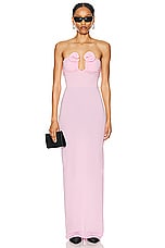 Magda Butrym Strapless Maxi Dress in Pink, view 1, click to view large image.