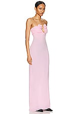 Magda Butrym Strapless Maxi Dress in Pink, view 2, click to view large image.
