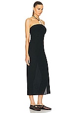 Magda Butrym Bead Neck Midi Dress in Black, view 2, click to view large image.
