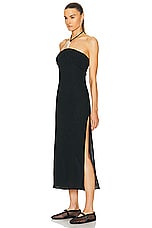 Magda Butrym Bead Neck Midi Dress in Black, view 3, click to view large image.