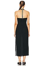 Magda Butrym Bead Neck Midi Dress in Black, view 4, click to view large image.