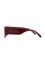 Magda Butrym Round Sunglasses in Burgundy & Silver, view 3, click to view large image.