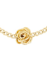 Magda Butrym Necklace With Rose Pendant in Gold, view 3, click to view large image.