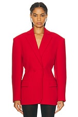 Magda Butrym Blazer in Red, view 1, click to view large image.