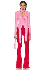Magda Butrym Flare Pant in Red, view 4, click to view large image.
