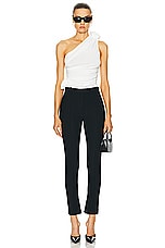 Magda Butrym Straight Leg Pant in Black, view 4, click to view large image.