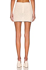 Magda Butrym Crochet Mini Skirt in Cream, view 3, click to view large image.