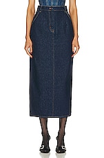 Magda Butrym Long Skirt in Navy, view 1, click to view large image.