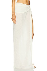 Magda Butrym Leg Slit Skirt in Cream, view 2, click to view large image.