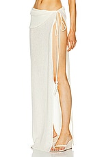 Magda Butrym Leg Slit Skirt in Cream, view 3, click to view large image.