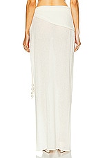 Magda Butrym Leg Slit Skirt in Cream, view 4, click to view large image.