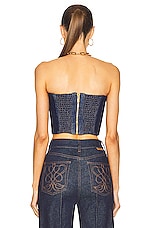 Magda Butrym Bustier Top in Navy, view 3, click to view large image.