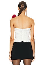 Magda Butrym One Shoulder Top in Cream, view 4, click to view large image.