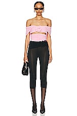 Magda Butrym Off Shoulder Top in Pink, view 4, click to view large image.