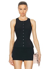 Magda Butrym Vest in Black, view 1, click to view large image.