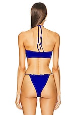 Magda Butrym Bikini Top in Blue, view 3, click to view large image.
