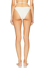 Magda Butrym Beaded Bikini Bottom in Cream, view 3, click to view large image.