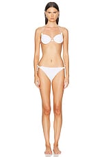 Magda Butrym Bikini Bottom in White, view 4, click to view large image.