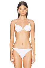 Magda Butrym Bikini Top in White, view 1, click to view large image.