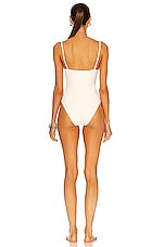 Magda Butrym Swimsuit in Cream, view 3, click to view large image.