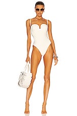 Magda Butrym Swimsuit in Cream, view 4, click to view large image.