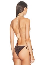 Magda Butrym Triangle Bikini Top in Nude, view 3, click to view large image.