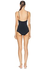 Magda Butrym One Piece Swimsuit in Black, view 3, click to view large image.