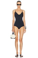 Magda Butrym One Piece Swimsuit in Black, view 4, click to view large image.