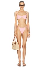 Magda Butrym Balconette Bikini Top in Pink, view 4, click to view large image.