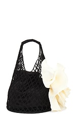 Magda Butrym Small Devana Bag in Black Cream, view 1, click to view large image.