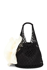 Magda Butrym Small Devana Bag in Black Cream, view 3, click to view large image.