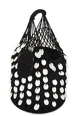 Magda Butrym Small Devana Bag With Black Pearls in Black, view 5, click to view large image.