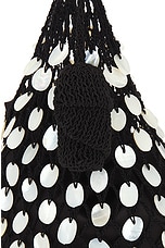 Magda Butrym Small Devana Bag With Black Pearls in Black, view 8, click to view large image.