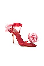 Magda Butrym Flower Sandal in Red, view 2, click to view large image.