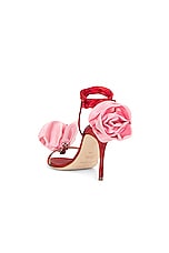 Magda Butrym Flower Sandal in Red, view 3, click to view large image.