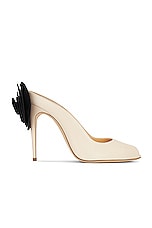 Magda Butrym Peep Toe Mule in Cream, view 1, click to view large image.