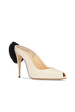 Magda Butrym Peep Toe Mule in Cream, view 2, click to view large image.