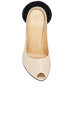 Magda Butrym Peep Toe Mule in Cream, view 4, click to view large image.