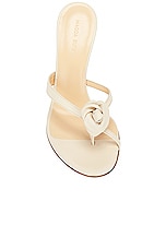 Magda Butrym Flower Wedge Sandals in Cream, view 4, click to view large image.