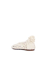 Magda Butrym Crochet Ballet Flats in Cream, view 3, click to view large image.