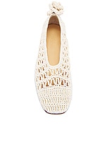 Magda Butrym Crochet Ballet Flats in Cream, view 4, click to view large image.