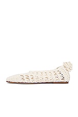 Magda Butrym Crochet Ballet Flats in Cream, view 5, click to view large image.