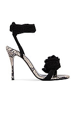 Magda Butrym Python Flower Pump in Black, view 1, click to view large image.