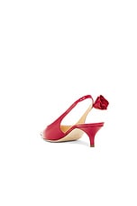 Magda Butrym Sling Back Kitten Heel in Red, view 3, click to view large image.